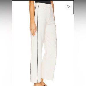 MOTHER half piped ankle jean in white